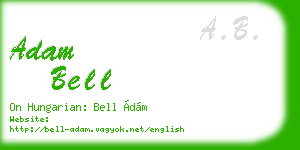 adam bell business card